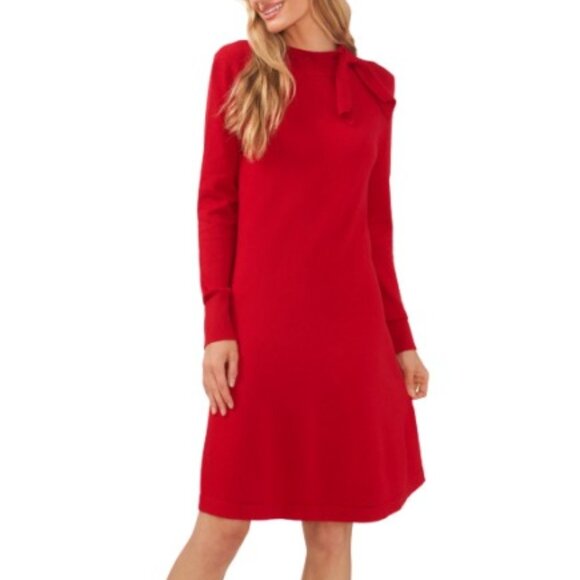 CeCe Red Midi Dress - Picture 1 of 8
